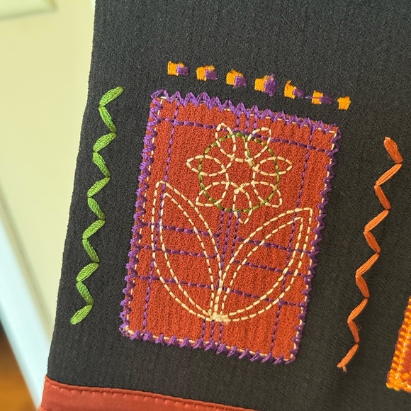 Draper’s&Damon’s 2pcs Embroidered Black Jacket with Red/ orange Accents - Picture 8 of 15